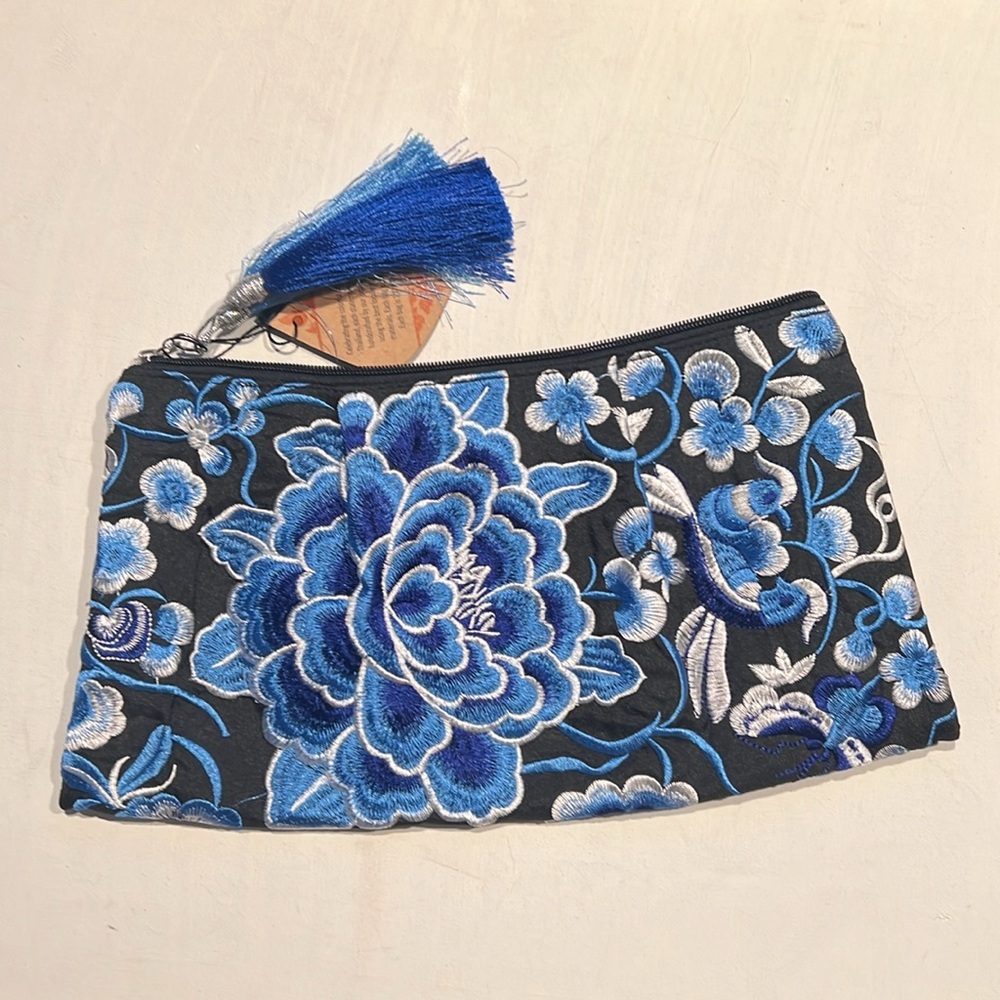 Handcrafted Embroidered Floral Clutch